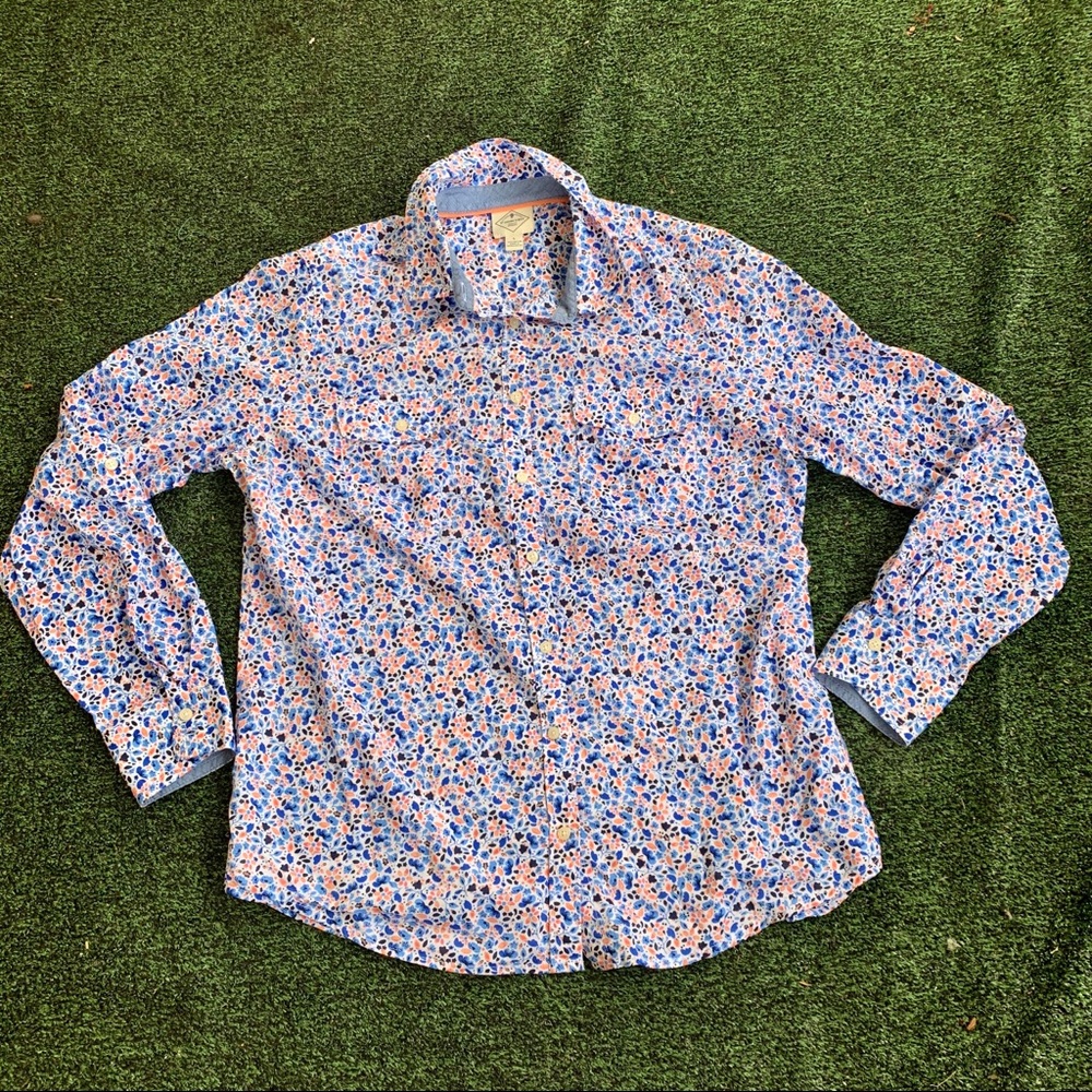 Flowered Button Down Long Sleeve